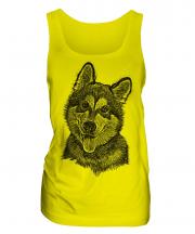 Alaskan Malamute Sketch Ladies Vest