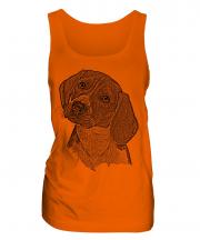 Beagle Sketch Ladies Vest