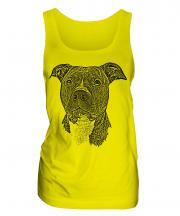 Staffordshire Terrier Sketch Ladies Vest