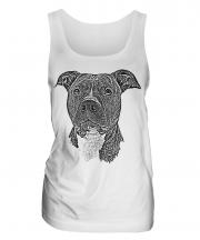 Staffordshire Terrier Sketch Ladies Vest
