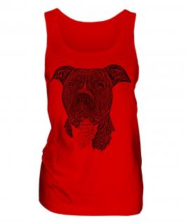 Staffordshire Terrier Sketch Ladies Vest
