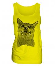 Shiba Inu Sketch Ladies Vest
