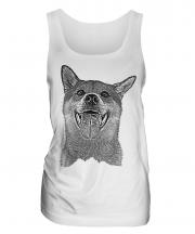 Shiba Inu Sketch Ladies Vest