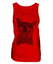 Shiba Inu Sketch Ladies Vest