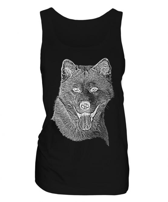 Akita Inu Sketch Ladies Vest