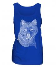 Akita Inu Sketch Ladies Vest