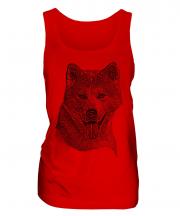 Akita Inu Sketch Ladies Vest