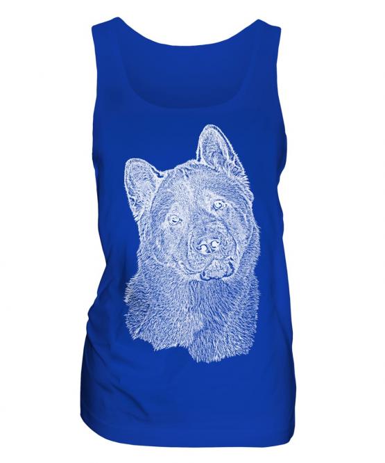 American Akita Sketch Ladies Vest