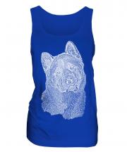 American Akita Sketch Ladies Vest