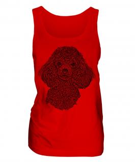 Poodle Sketch Ladies Vest