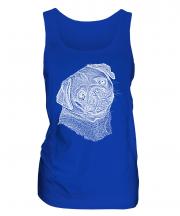 Pug Sketch Ladies Vest