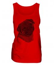 Pug Sketch Ladies Vest