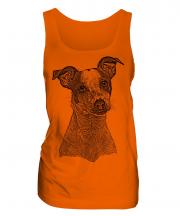 Jack Russell Terrier Sketch Ladies Vest