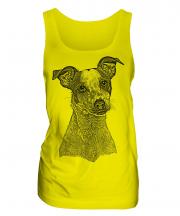 Jack Russell Terrier Sketch Ladies Vest