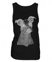 Jack Russell Terrier Sketch Ladies Vest