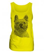 French Bulldog Sketch Ladies Vest