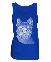 French Bulldog Sketch Ladies Vest
