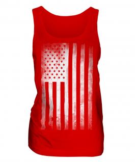 Stars And Stripes Faded Print Ladies Vest