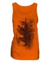 Welsh Flag Faded Print Ladies Vest