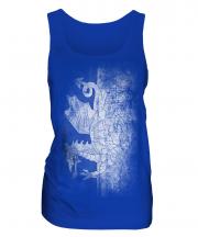 Welsh Flag Faded Print Ladies Vest