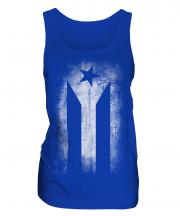 Cuban Flag Faded Print Ladies Vest