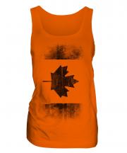 Canadian Flag Faded Print Ladies Vest