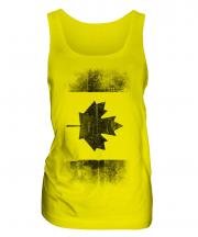 Canadian Flag Faded Print Ladies Vest