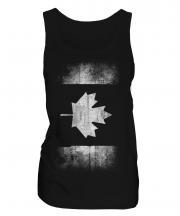 Canadian Flag Faded Print Ladies Vest