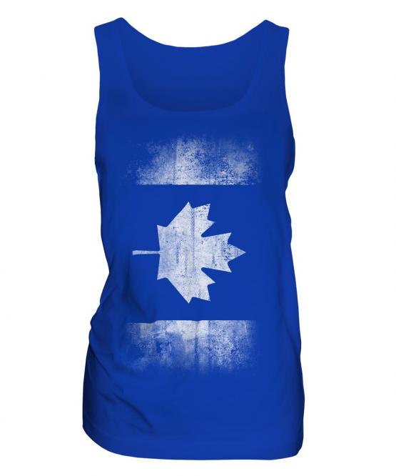 Canadian Flag Faded Print Ladies Vest