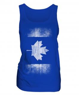 Canadian Flag Faded Print Ladies Vest