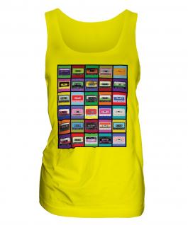 Pop Art Cassette Tapes Ladies Vest