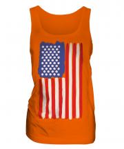 Stars And Stripes Painted Flag Ladies Vest