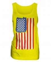Stars And Stripes Painted Flag Ladies Vest