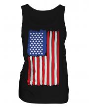 Stars And Stripes Painted Flag Ladies Vest