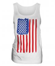 Stars And Stripes Painted Flag Ladies Vest