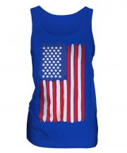 Stars And Stripes Painted Flag Ladies Vest