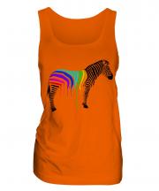 Rainbow Painted Zebra Ladies Vest