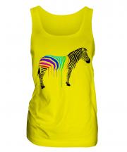 Rainbow Painted Zebra Ladies Vest