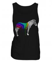 Rainbow Painted Zebra Ladies Vest