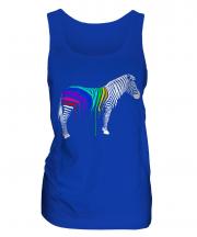 Rainbow Painted Zebra Ladies Vest
