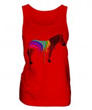 Rainbow Painted Zebra Ladies Vest