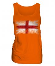 England St George Distressed Flag Ladies Vest