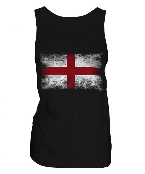 England St George Distressed Flag Ladies Vest
