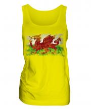 Wales Distressed Flag Ladies Vest