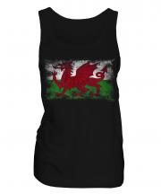 Wales Distressed Flag Ladies Vest