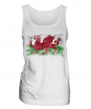 Wales Distressed Flag Ladies Vest