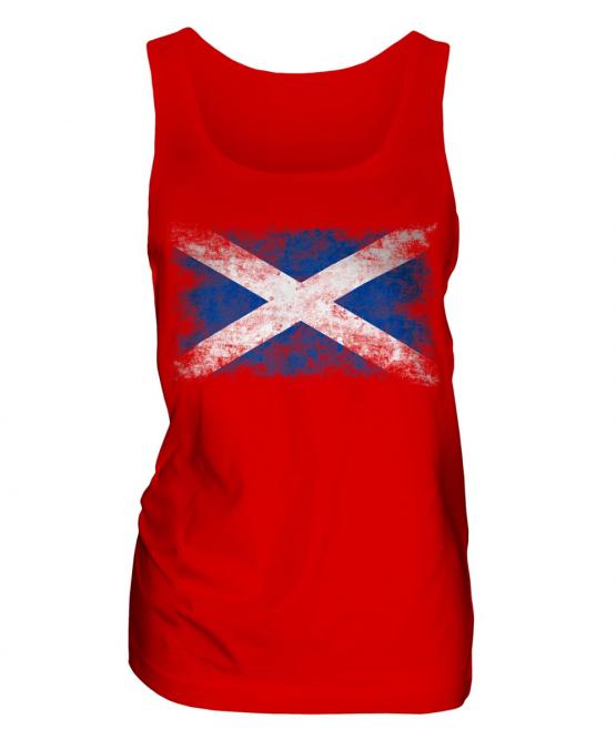 Scotland Distressed Flag Ladies Vest