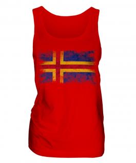 Aland Distressed Flag Ladies Vest