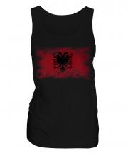 Albania Distressed Flag Ladies Vest