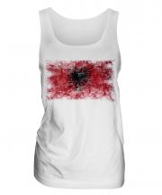 Albania Distressed Flag Ladies Vest